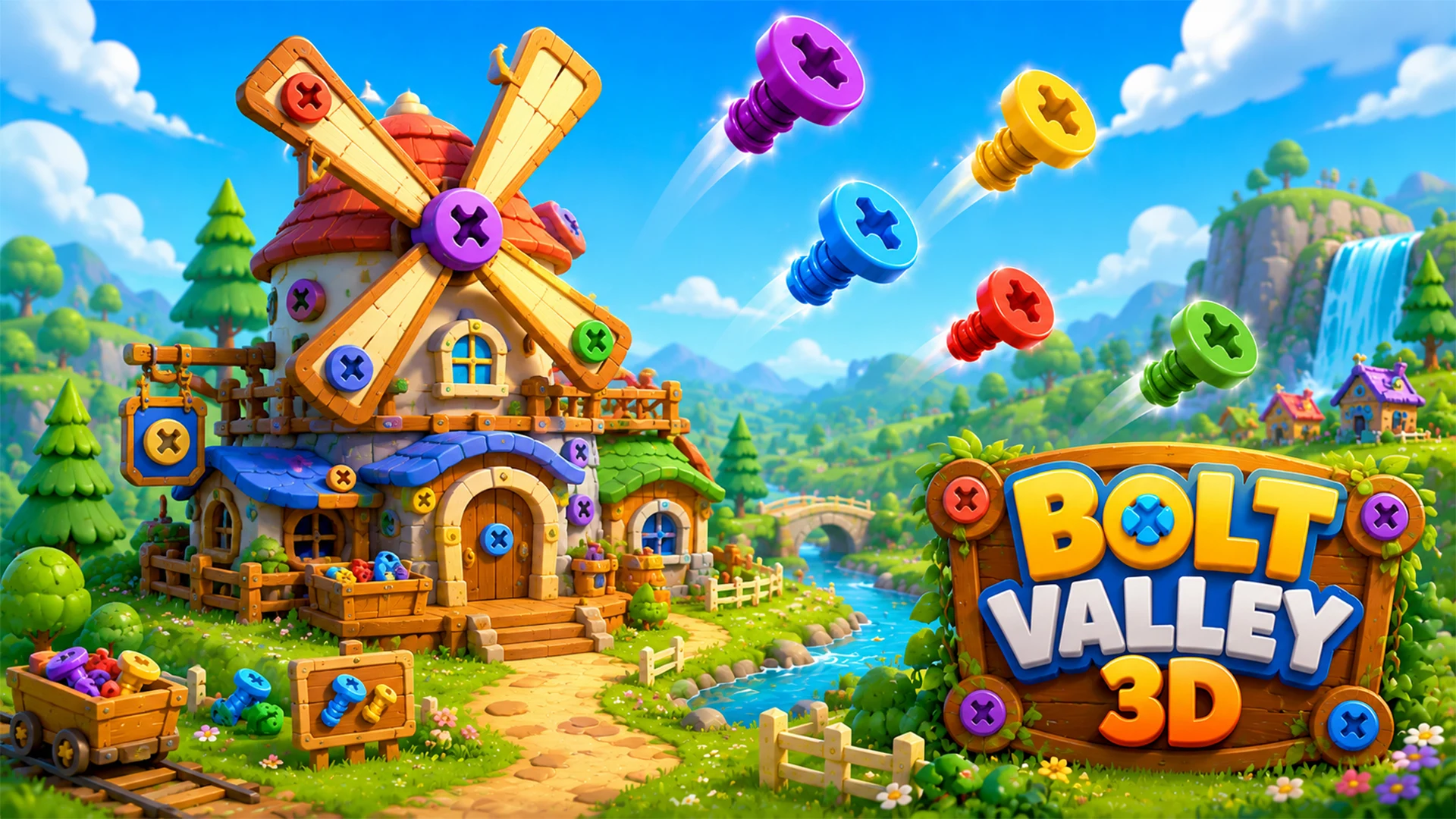 Bolt Valley 3D: Nut & Bolt screenshot